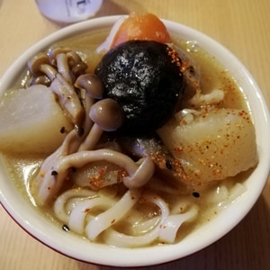 おせちリメイク☆筑前煮で簡単煮込みうどん